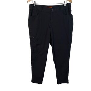 Merrell Women’s Black Nylon Pockets Athletic Athleisure Capri Pants Size 12